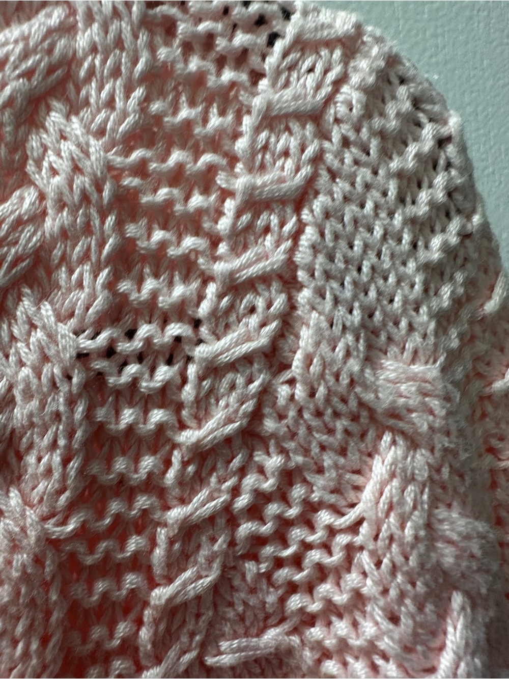 Lauren Ralph Lauren Light Pink Cable-Knit Crewneck Sweater - Picture 7 of 7